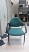 Cadeira s�rie Marfim em tecido verde com bra�os = 30,00 � + IVA